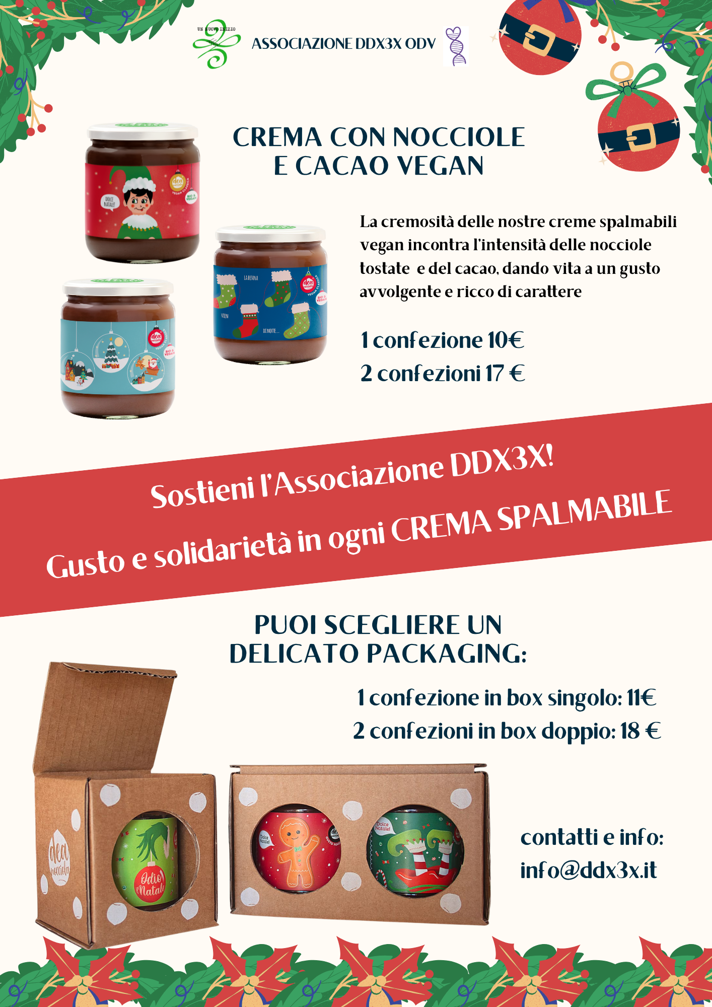 Campagna di Natale! Sostieni l'Associazione DDX3X con il tuo dono!